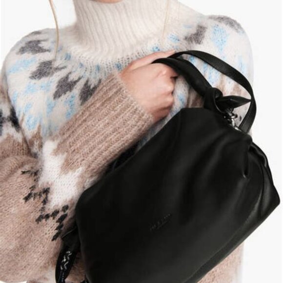 NWT rag & bone “Reset” Black Crossbody Bag, Genuine Leather, Detachable Strap - Picture 8 of 13